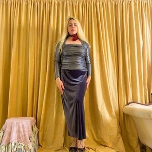 Silver ruched top